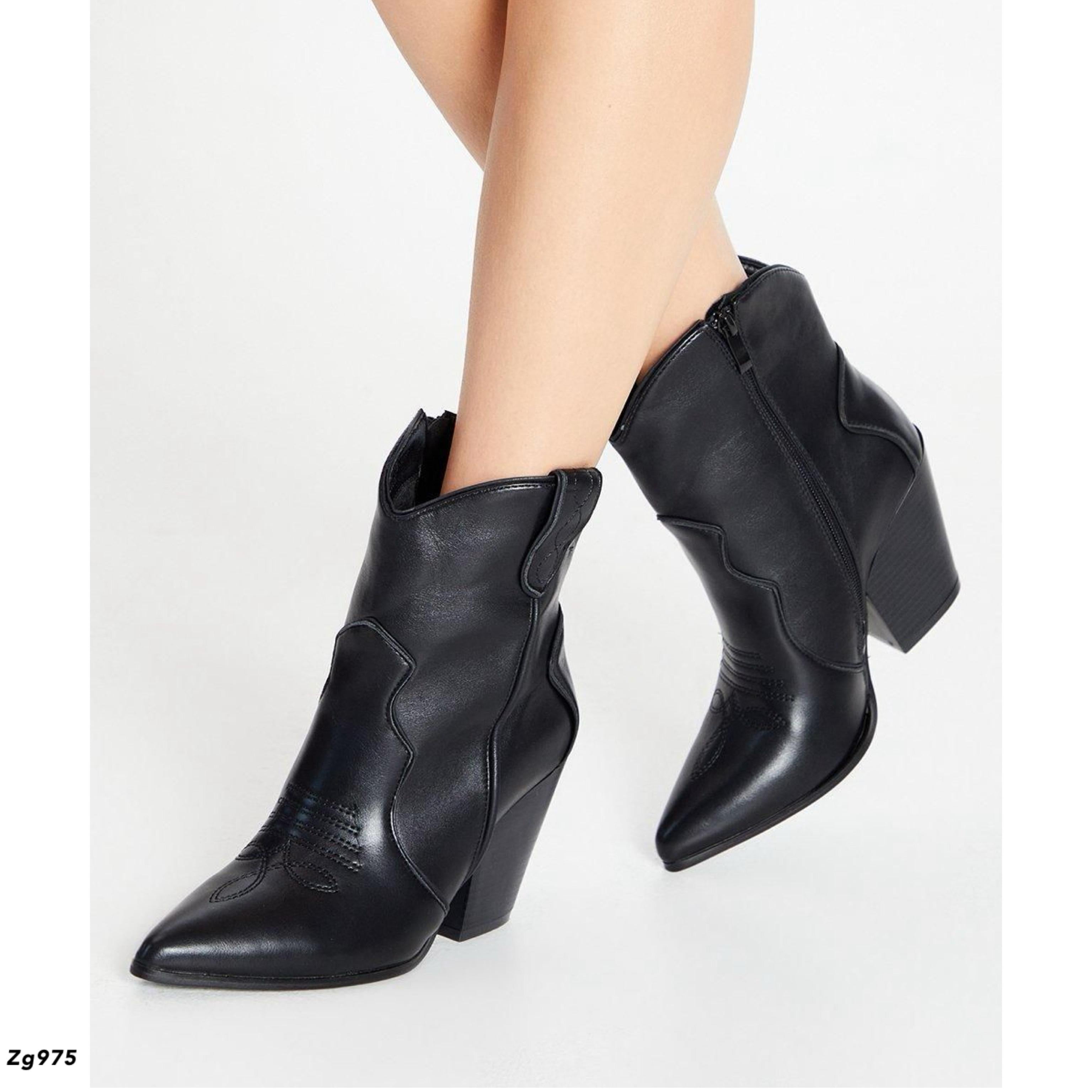 Botin texano negro tacon 9cm D8215 C-41